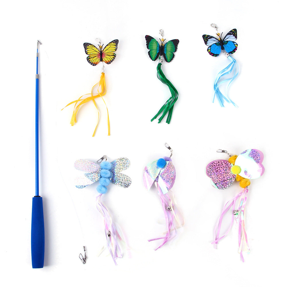 Cat Wand Toy Set - 7 Pieces