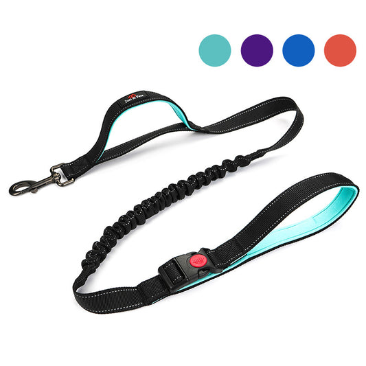 Medium And Large Dog Leash Double Handle Reflective Elastic Leash Explosion-Proof