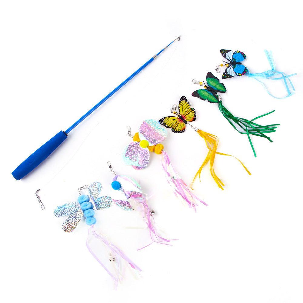 Cat Wand Toy Set - 7 Pieces