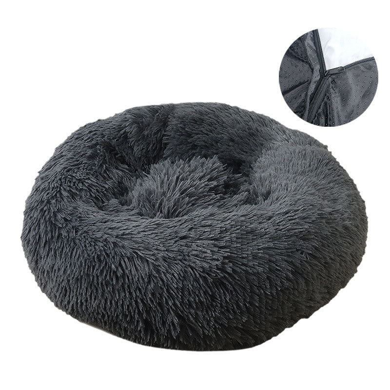 Washable Round Plush Pet Bed