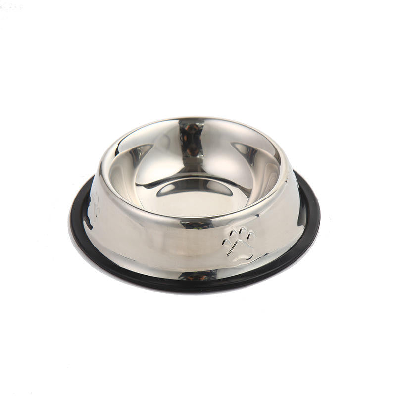 Stainless Steel Dog Bowl High-Grade Non-Slip Pet Bowl Pet Food Bowl Food Utensils 6 Sizes
