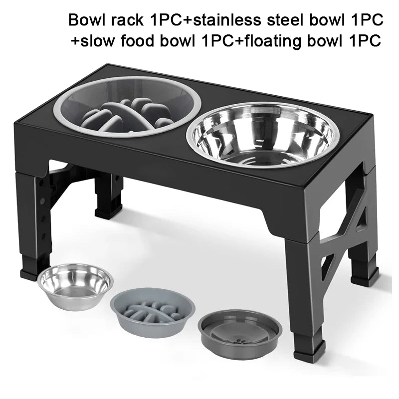 Elevated Dog Feeder with Adjustable Raised Stand