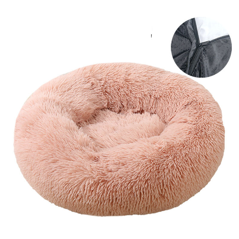 Washable Round Plush Pet Bed
