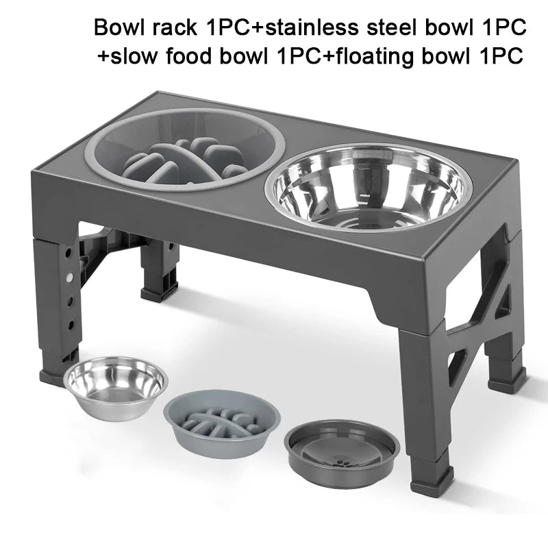 Elevated Dog Feeder with Adjustable Raised Stand