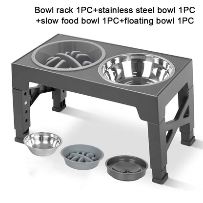 Elevated Dog Feeder with Adjustable Raised Stand