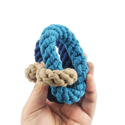 Small Dog Toy Rope Weave Knot