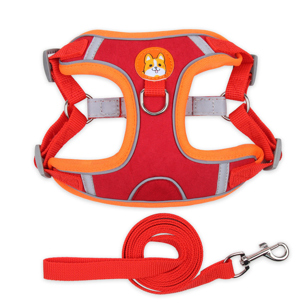 Pet Chest Harness Vest Harness Small Dog Rope Reflective Dog Leash