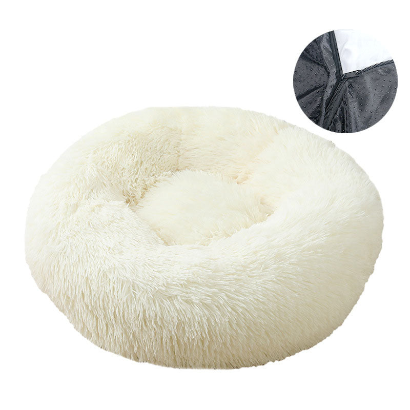 Washable Round Plush Pet Bed