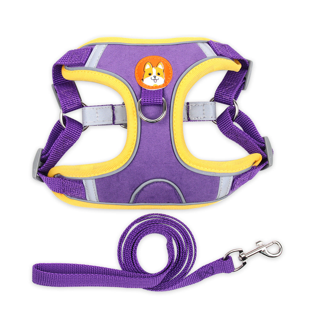 Pet Chest Harness Vest Harness Small Dog Rope Reflective Dog Leash