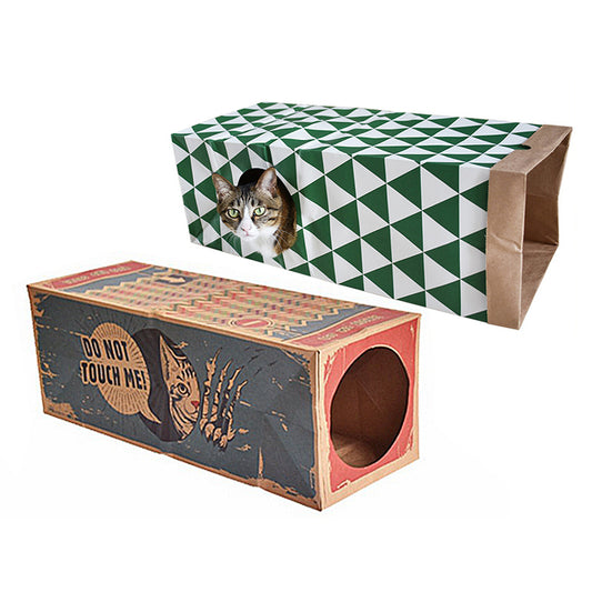 Kraft Paper Cat Play Tunnel