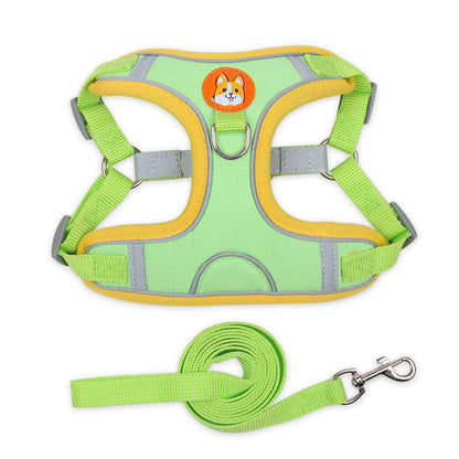 Pet Chest Harness Vest Harness Small Dog Rope Reflective Dog Leash