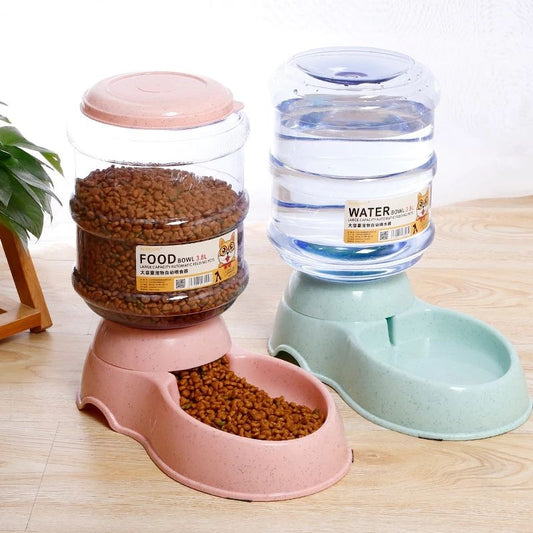 Large Capacity 3.8L Pet Feeder Automatic Water Feeding Basin Pet Bowl