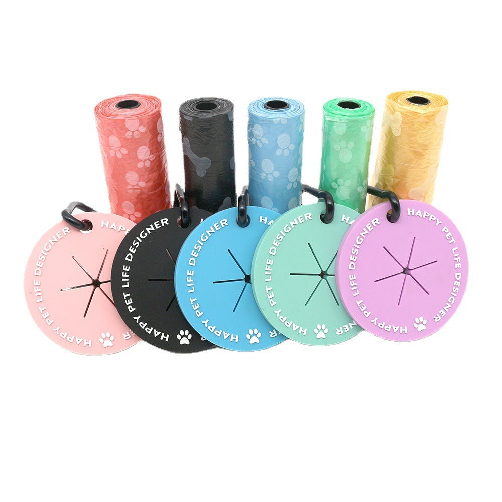 Dog garbage bag hands-free clip