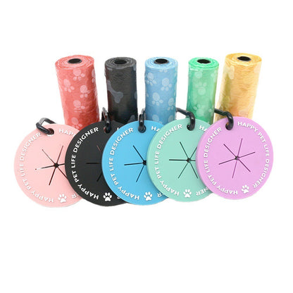 Dog garbage bag hands-free clip