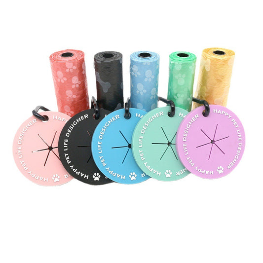 Dog garbage bag hands-free clip