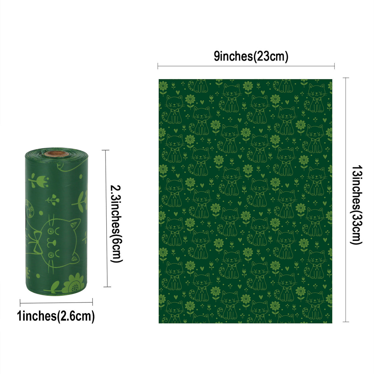 60 rolls of biodegradable pet garbage bag