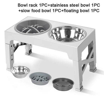 Elevated Dog Feeder with Adjustable Raised Stand