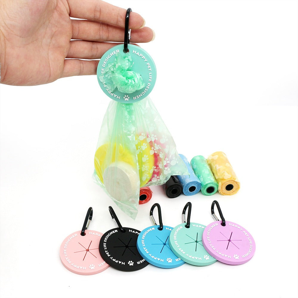 Dog garbage bag hands-free clip