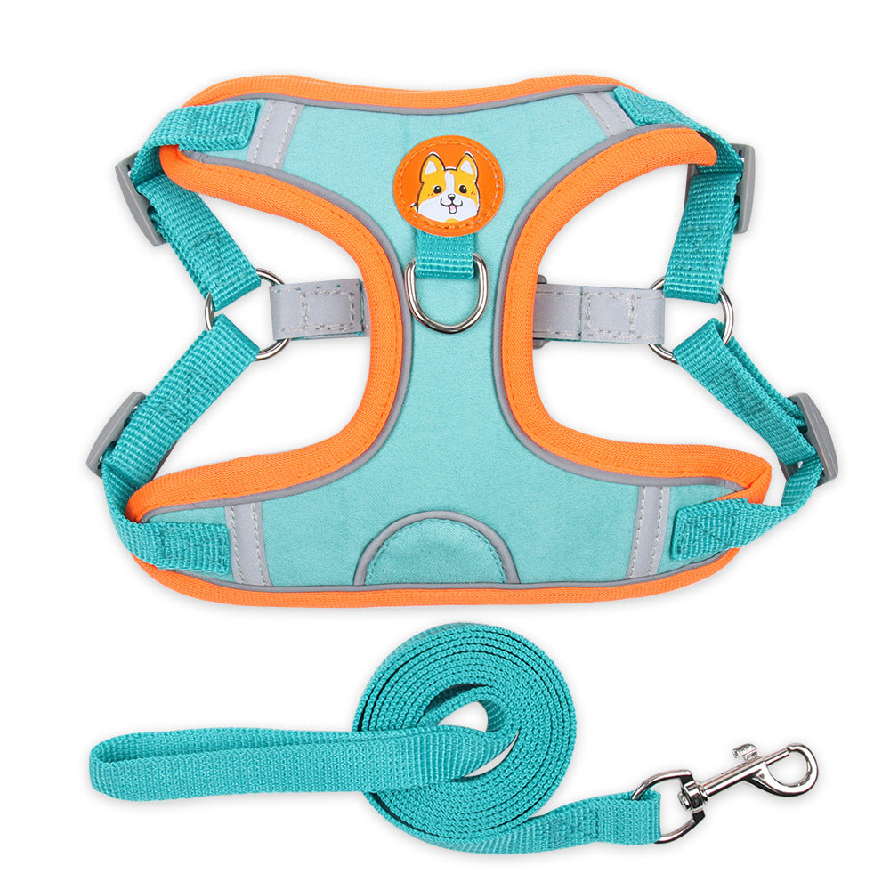 Pet Chest Harness Vest Harness Small Dog Rope Reflective Dog Leash