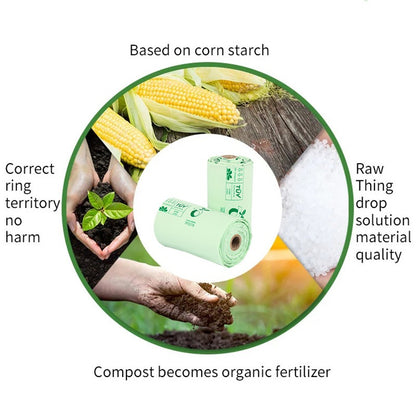 Corn starch biodegradable pet litter bag PLA compost roll up vest bag dog litter bag