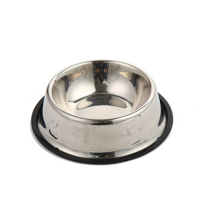 Stainless Steel Dog Bowl High-Grade Non-Slip Pet Bowl Pet Food Bowl Food Utensils 6 Sizes