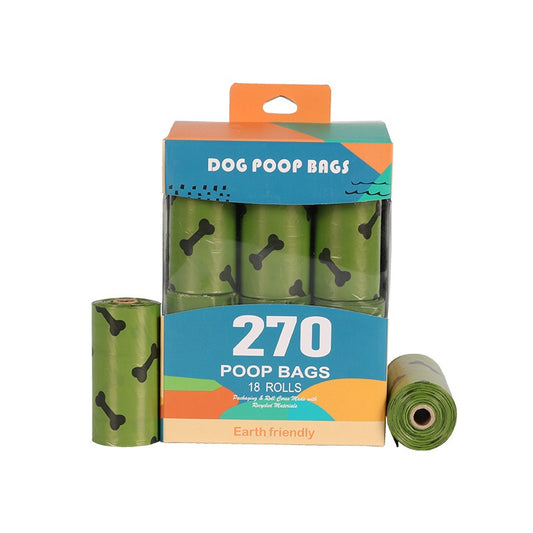 18 rolls of pet litter bags for picking up dog poop and garbage