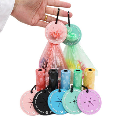 Dog garbage bag hands-free clip
