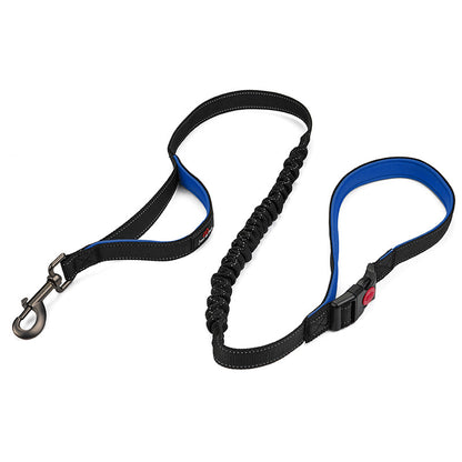 Medium And Large Dog Leash Double Handle Reflective Elastic Leash Explosion-Proof