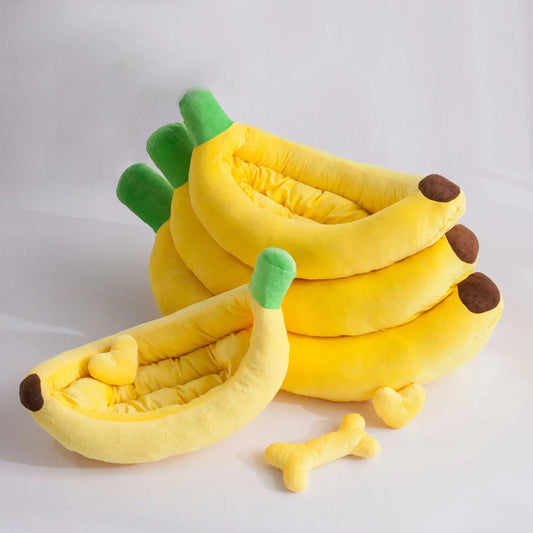Banana Pet Bed for Cats & Small Dogs